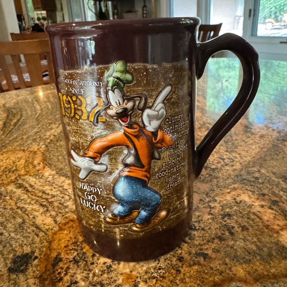 Disney Goofy Happy Go Lucky Goofin Arouond Since 1932 Embossed 3D Ceramic Mug